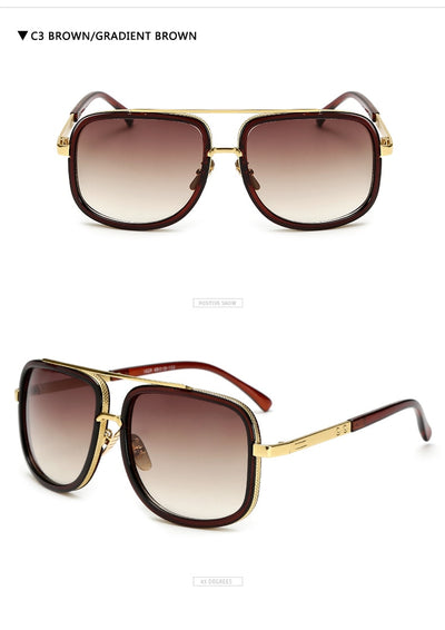 Gafas de Sol Cuadradas Flat Top Lujo - Diseño Unisex Estilo Celebrity - Image 24