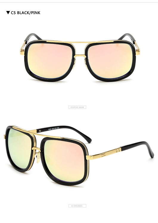 Gafas de Sol Cuadradas Flat Top Lujo - Diseño Unisex Estilo Celebrity - Image 26