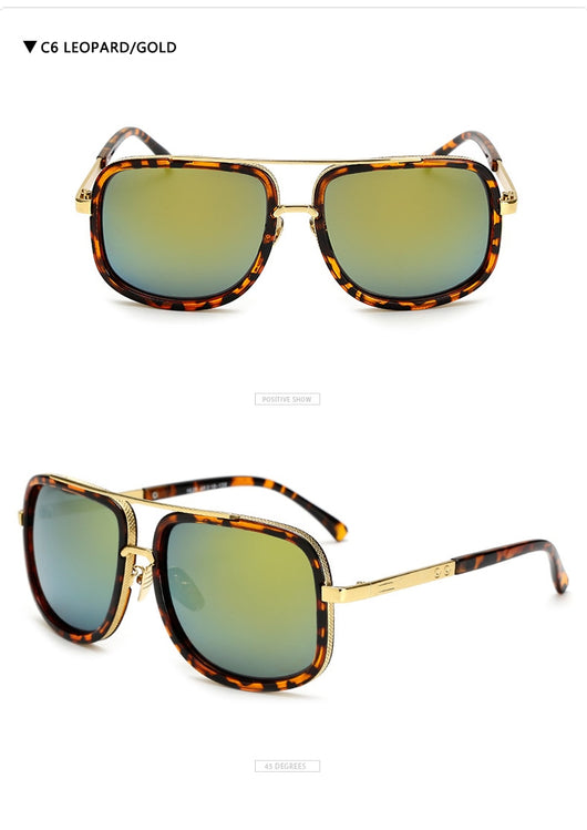 Gafas de Sol Cuadradas Flat Top Lujo - Diseño Unisex Estilo Celebrity - Image 27