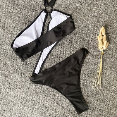 Traje de Baño Asimétrico con Corte Irregular - Image 24
