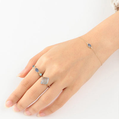Anillo de Plata S925 con Zafiro Azul, Circón y Topacio Natural - Image 10