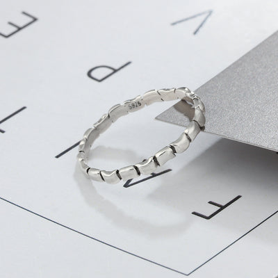 Anillo de Plata Esterlina con Bambú Fino - Image 8