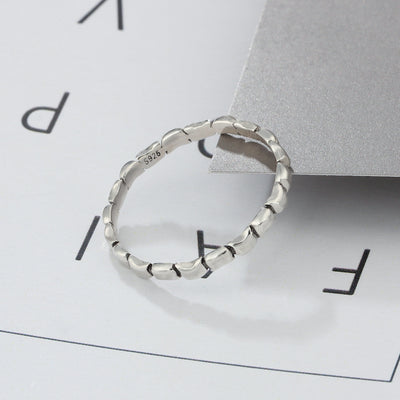 Anillo de Plata Esterlina con Bambú Fino - Image 9