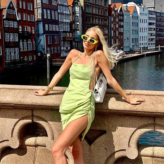 Vestido Asimétrico Sexy de Tirantes para Mujer - Diseño Europeo Moderno - Image 14