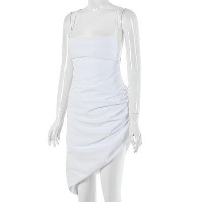 Vestido Asimétrico Sexy de Tirantes para Mujer - Diseño Europeo Moderno - Image 21