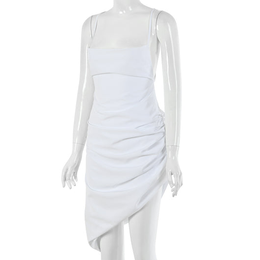 Vestido Asimétrico Sexy de Tirantes para Mujer - Diseño Europeo Moderno - Image 21