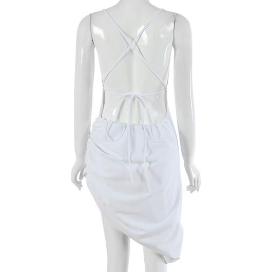 Vestido Asimétrico Sexy de Tirantes para Mujer - Diseño Europeo Moderno - Image 22