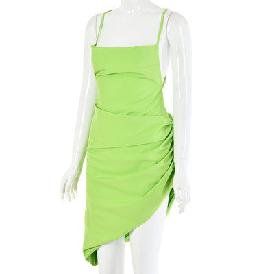Vestido Asimétrico Sexy de Tirantes para Mujer - Diseño Europeo Moderno - Image 24