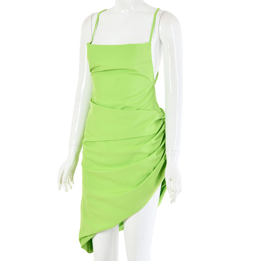 Vestido Asimétrico Sexy de Tirantes para Mujer - Diseño Europeo Moderno - Image 24