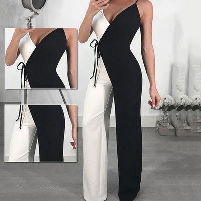 Mono Sexy de Tirantes Blanco y Negro - Diseño Europeo Moderno - Image 7