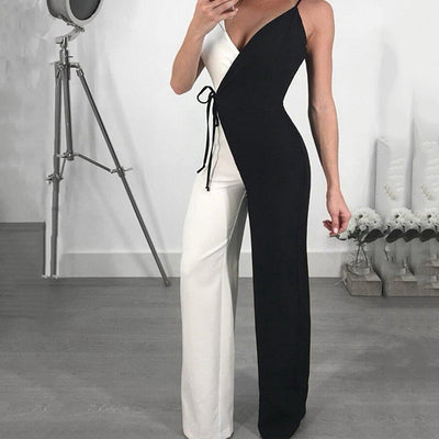 Mono Sexy de Tirantes Blanco y Negro - Diseño Europeo Moderno - Image 8