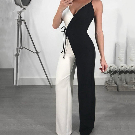 Mono Sexy de Tirantes Blanco y Negro - Diseño Europeo Moderno - Image 8