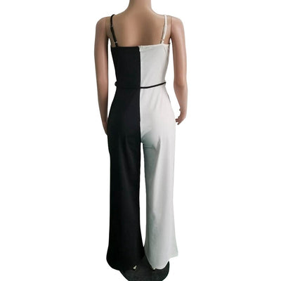Mono Sexy de Tirantes Blanco y Negro - Diseño Europeo Moderno - Image 10