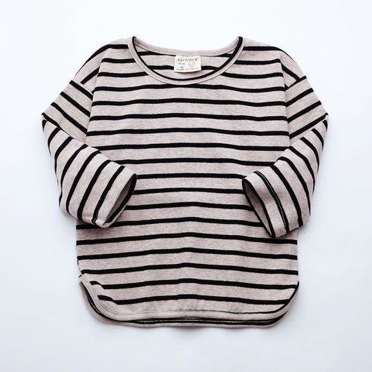 Camisetas de Rayas para Niñas - Algodón Puro, Manga Larga Otoño Primavera - Image 9