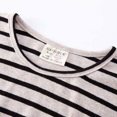 Camisetas de Rayas para Niñas - Algodón Puro, Manga Larga Otoño Primavera - Image 11
