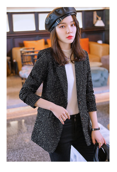 Blazer de Cuadros para Mujer en Lana Premium - Image 6