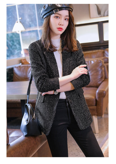 Blazer de Cuadros para Mujer en Lana Premium - Image 7