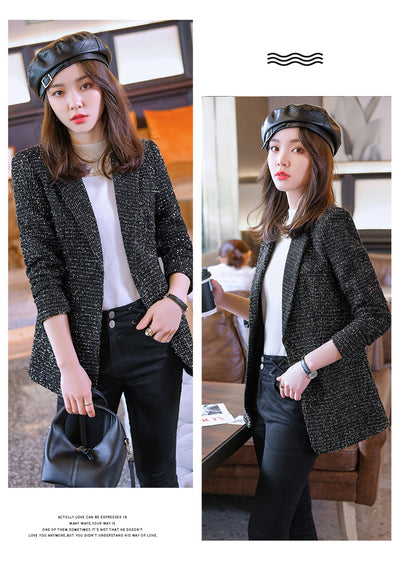 Blazer de Cuadros para Mujer en Lana Premium - Image 9