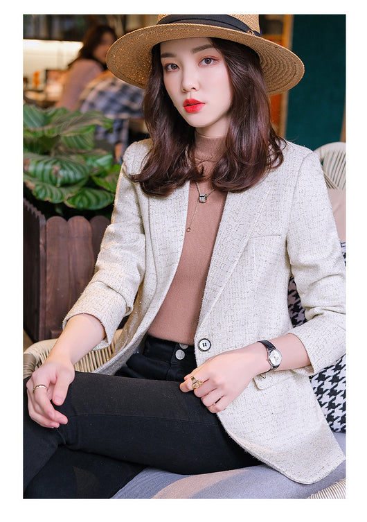 Blazer de Cuadros para Mujer en Lana Premium - Image 11