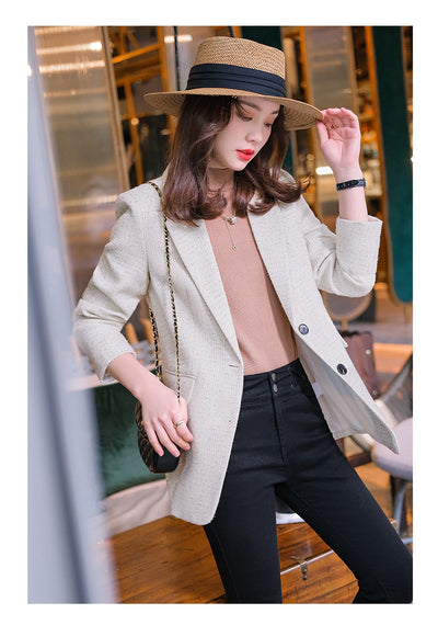 Blazer de Cuadros para Mujer en Lana Premium - Image 12