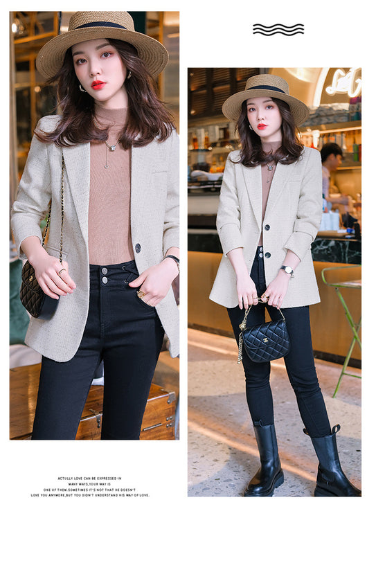 Blazer de Cuadros para Mujer en Lana Premium - Image 14