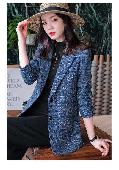 Blazer de Cuadros para Mujer en Lana Premium - Image 15