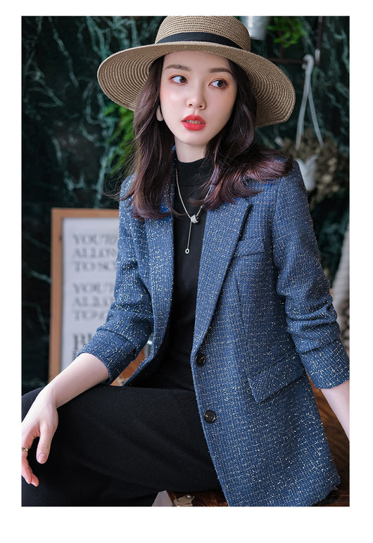 Blazer de Cuadros para Mujer en Lana Premium - Image 17