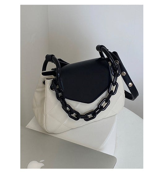 Bolso Cuadrado Pequeño con Cadena de Una Sola Asa - Image 12
