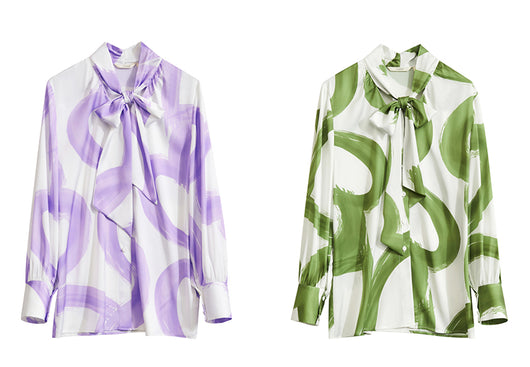 Blusa Primaveral con Estampado de Cintas y Graffiti para Mujer - Image 13