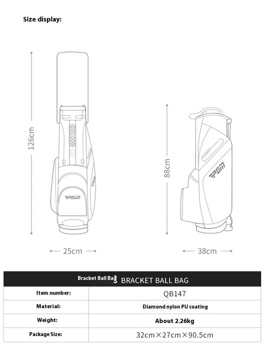 Bolsa de Golf con Soporte de Inserción y Mochila para Pelotas - Image 6