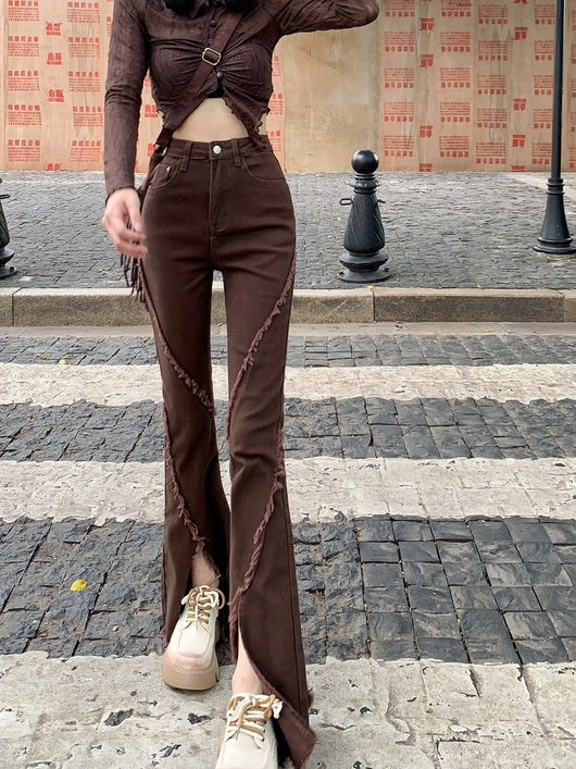 Pantalones Vaqueros Slim Rotos con Detalle Herradura - Image 9