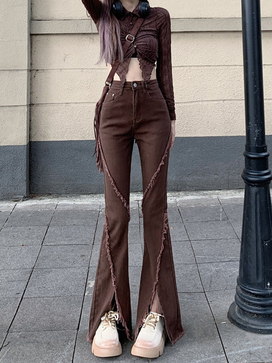 Pantalones Vaqueros Slim Rotos con Detalle Herradura - Image 12