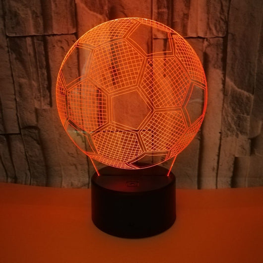 Lámpara 3D de Fútbol con Luz Nocturna Multicolor - Image 7