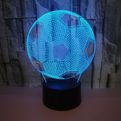 Lámpara 3D de Fútbol con Luz Nocturna Multicolor - Image 9