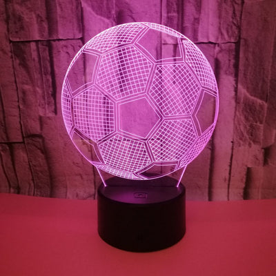 Lámpara 3D de Fútbol con Luz Nocturna Multicolor - Image 12