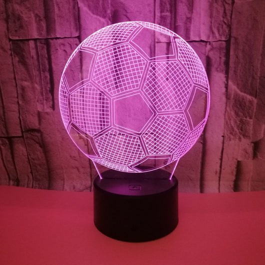 Lámpara 3D de Fútbol con Luz Nocturna Multicolor - Image 12