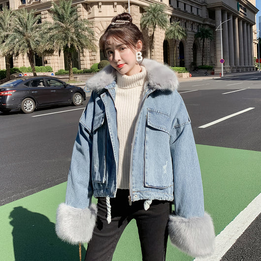 Chaqueta Denim Dos Piezas con Cuello de Conejo Desmontable - Image 27