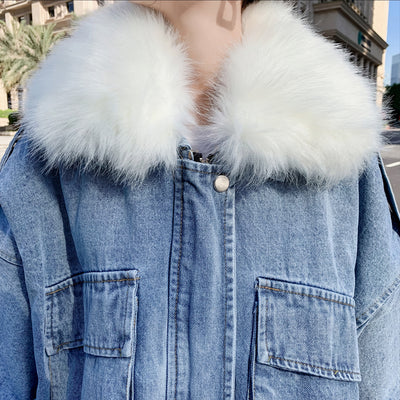 Chaqueta Denim Dos Piezas con Cuello de Conejo Desmontable - Image 29