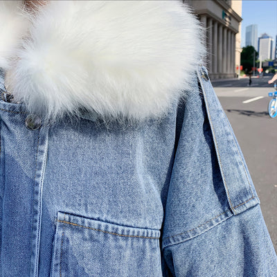 Chaqueta Denim Dos Piezas con Cuello de Conejo Desmontable - Image 30