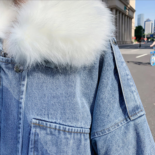 Chaqueta Denim Dos Piezas con Cuello de Conejo Desmontable - Image 30