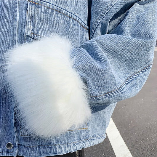 Chaqueta Denim Dos Piezas con Cuello de Conejo Desmontable - Image 31