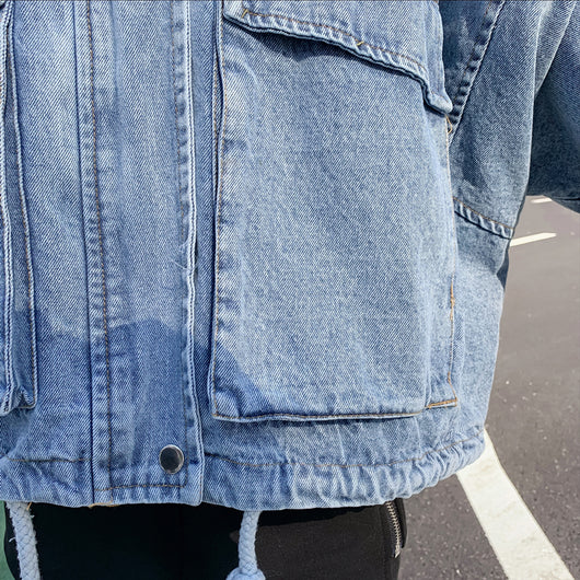 Chaqueta Denim Dos Piezas con Cuello de Conejo Desmontable - Image 32