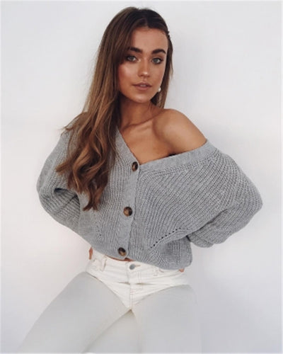 Cardigan de punto cuello V - Image 6