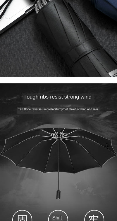 Paraguas Invertido Automático con Protección Nocturna - Resistente al Viento - Image 28