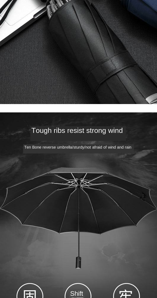 Paraguas Invertido Automático con Protección Nocturna - Resistente al Viento - Image 28