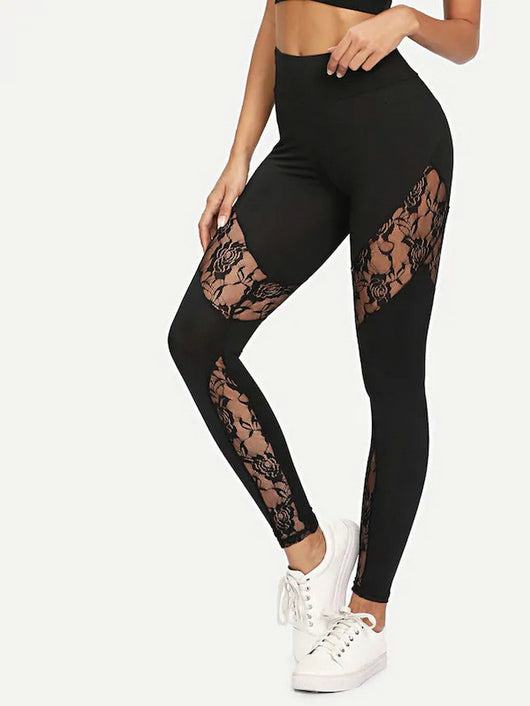 Pantalones de Yoga Deportivos con Encaje Perspectiva - Image 14