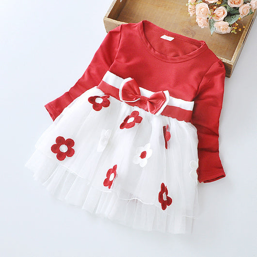 Vestido Largo con Mangas y Detalle de Flores - Image 25