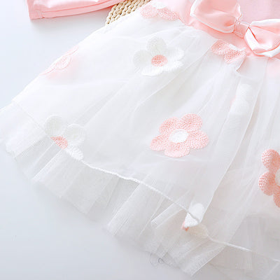 Vestido Largo con Mangas y Detalle de Flores - Image 36