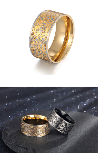 Anillo Giratorio de los Cuatro Bestias Mitológicas Chinas para Hombre - Image 7