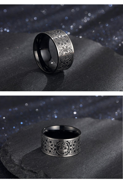 Anillo Giratorio de los Cuatro Bestias Mitológicas Chinas para Hombre - Image 8